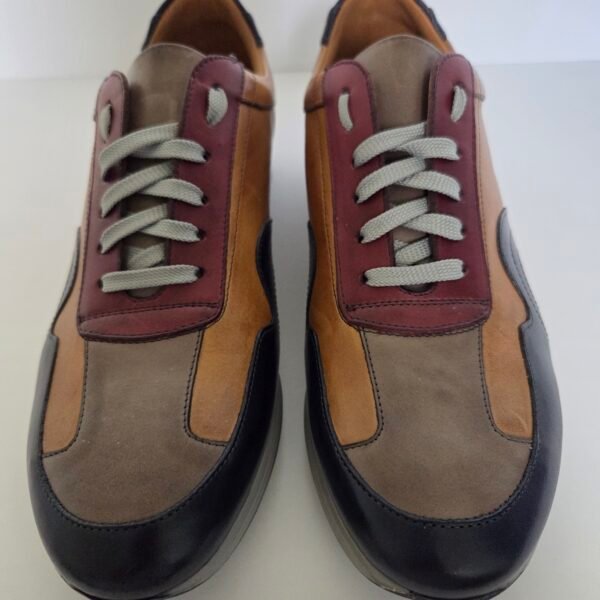 Paul Fredrick mens italian leather color block sneakers