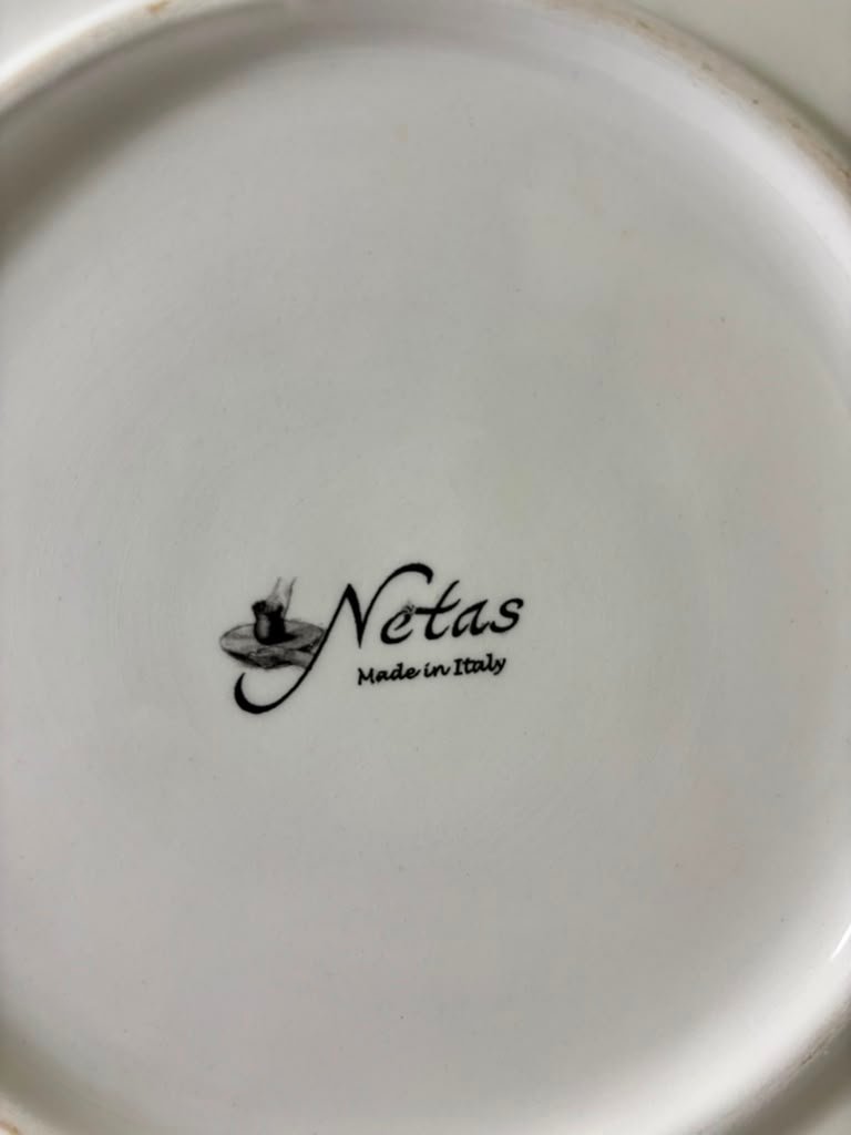 Netas Made in Italy Hand-Painted Fruit Decorative Salad/Dessert Plate - Image 2
