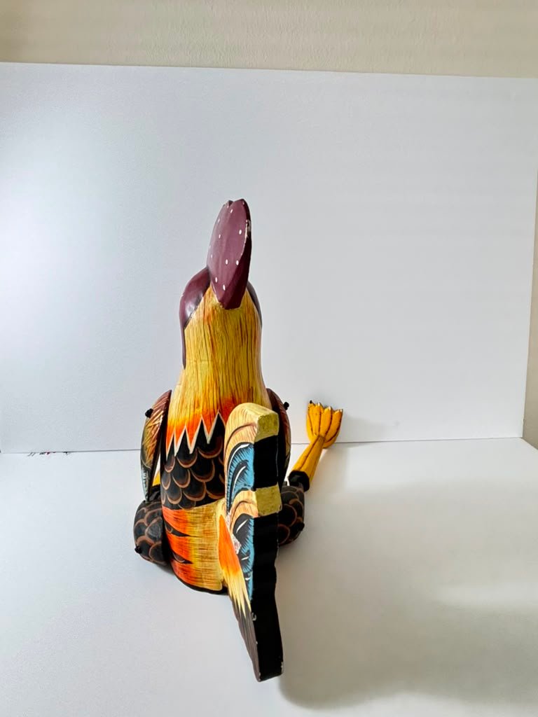 Hand-Carved Wooden Rooster Shelf Sitter - Image 3