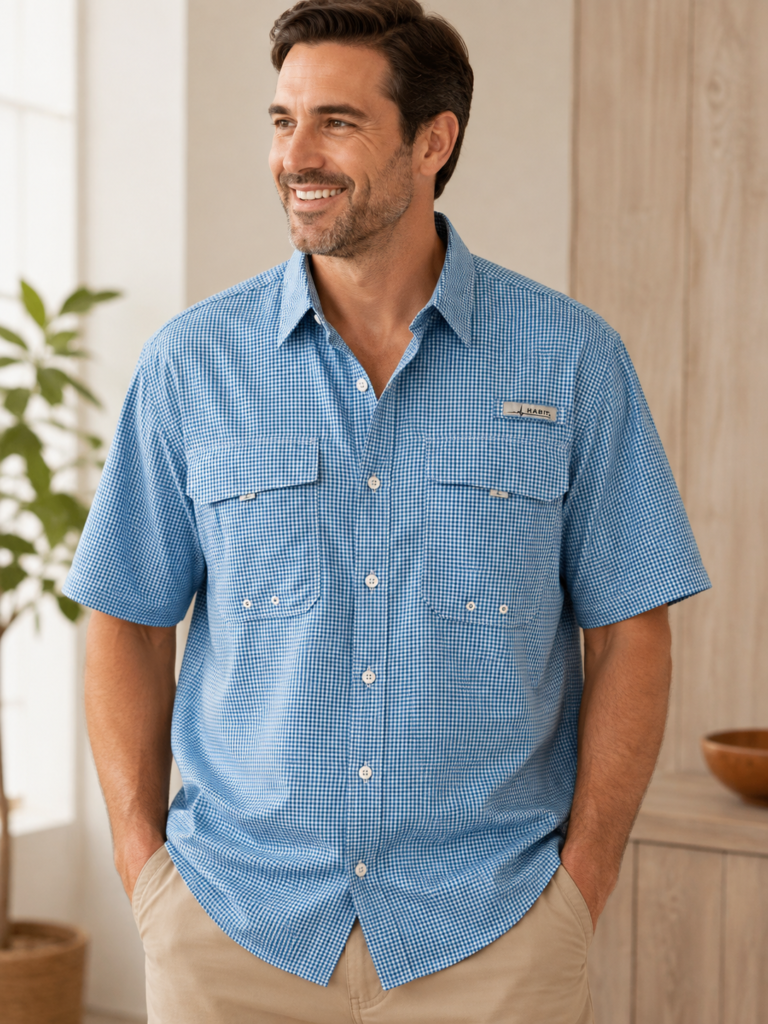 HABIT Men’s Short Sleeve Performance Fishing Shirt