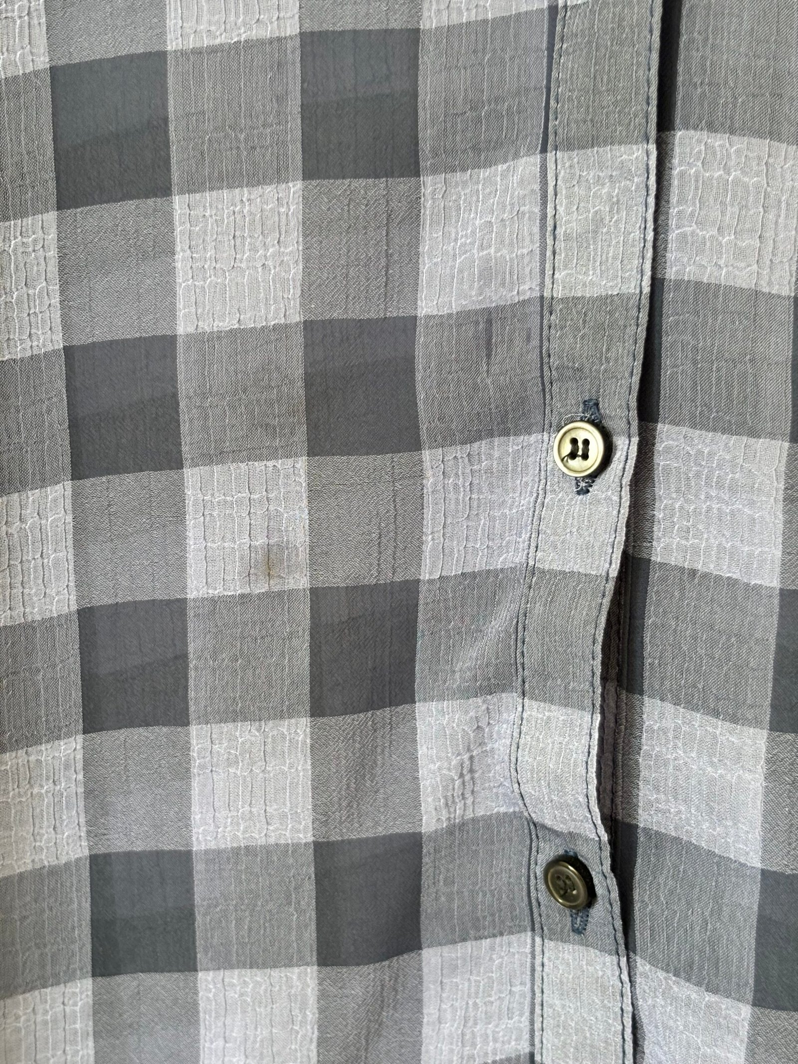 Faded Glory Women’s Black & Gray Plaid Button-Up Shirt - Image 3
