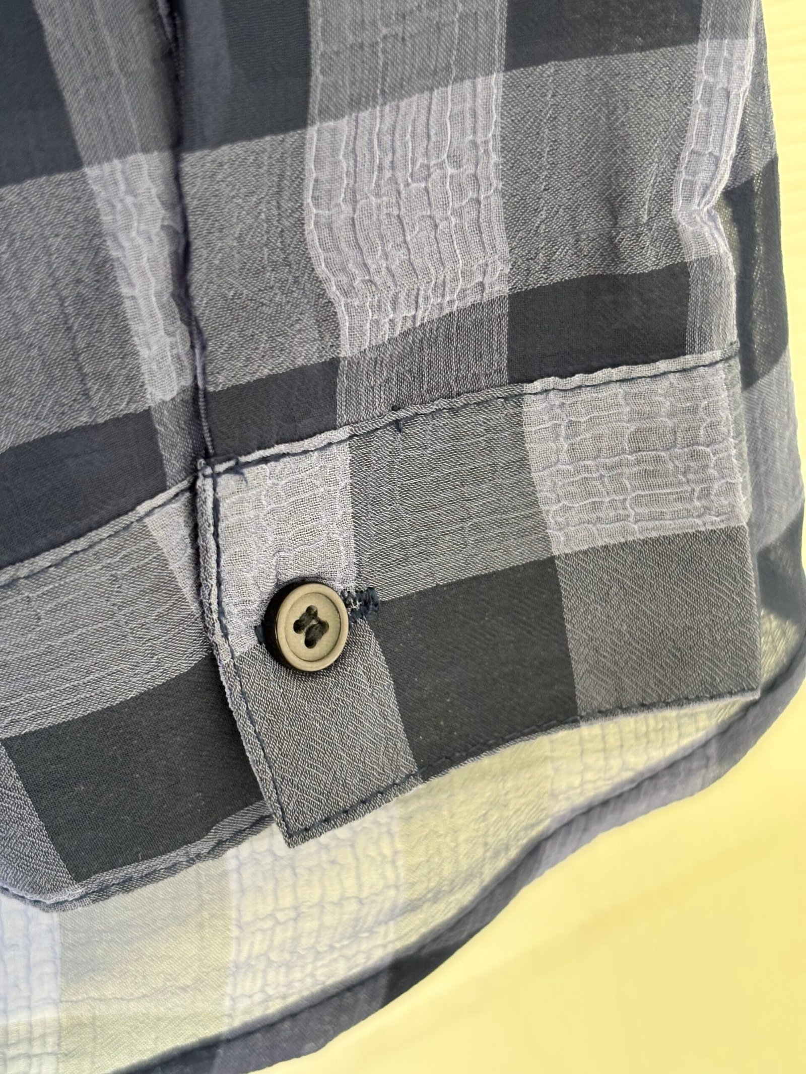 Faded Glory Women’s Black & Gray Plaid Button-Up Shirt - Image 5