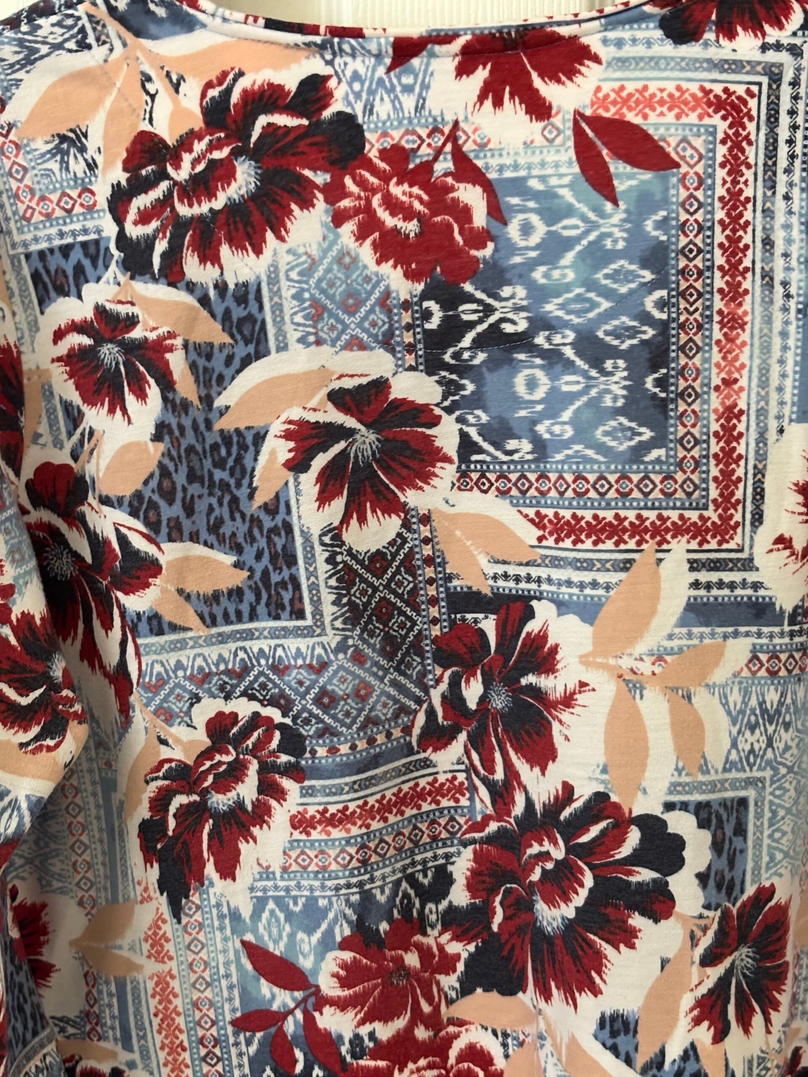 Allison Daley Women’s Floral & Geometric Print Top - Image 7