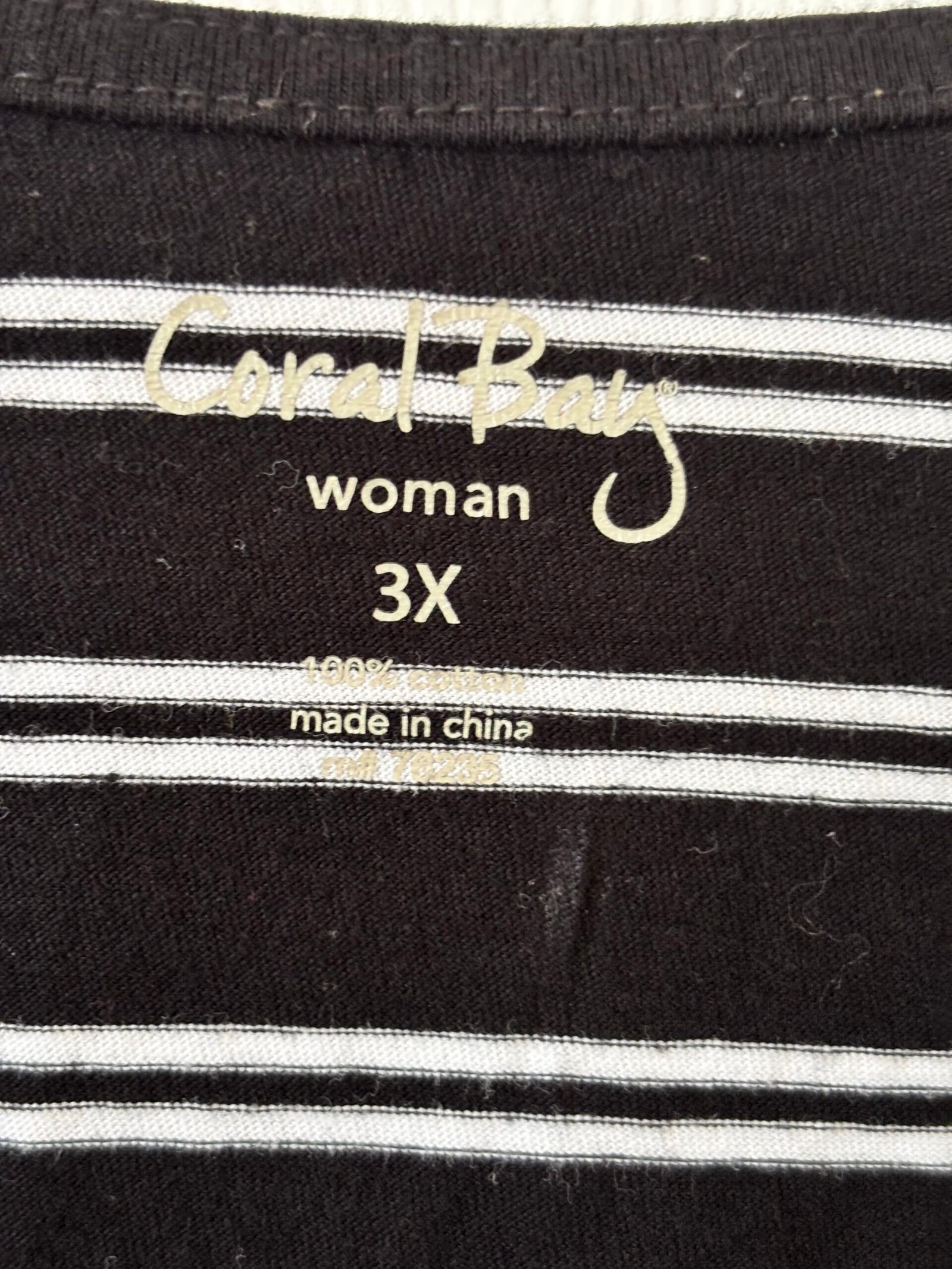 Coral Bay women’s plus-size striped top in size 3X. - Image 5