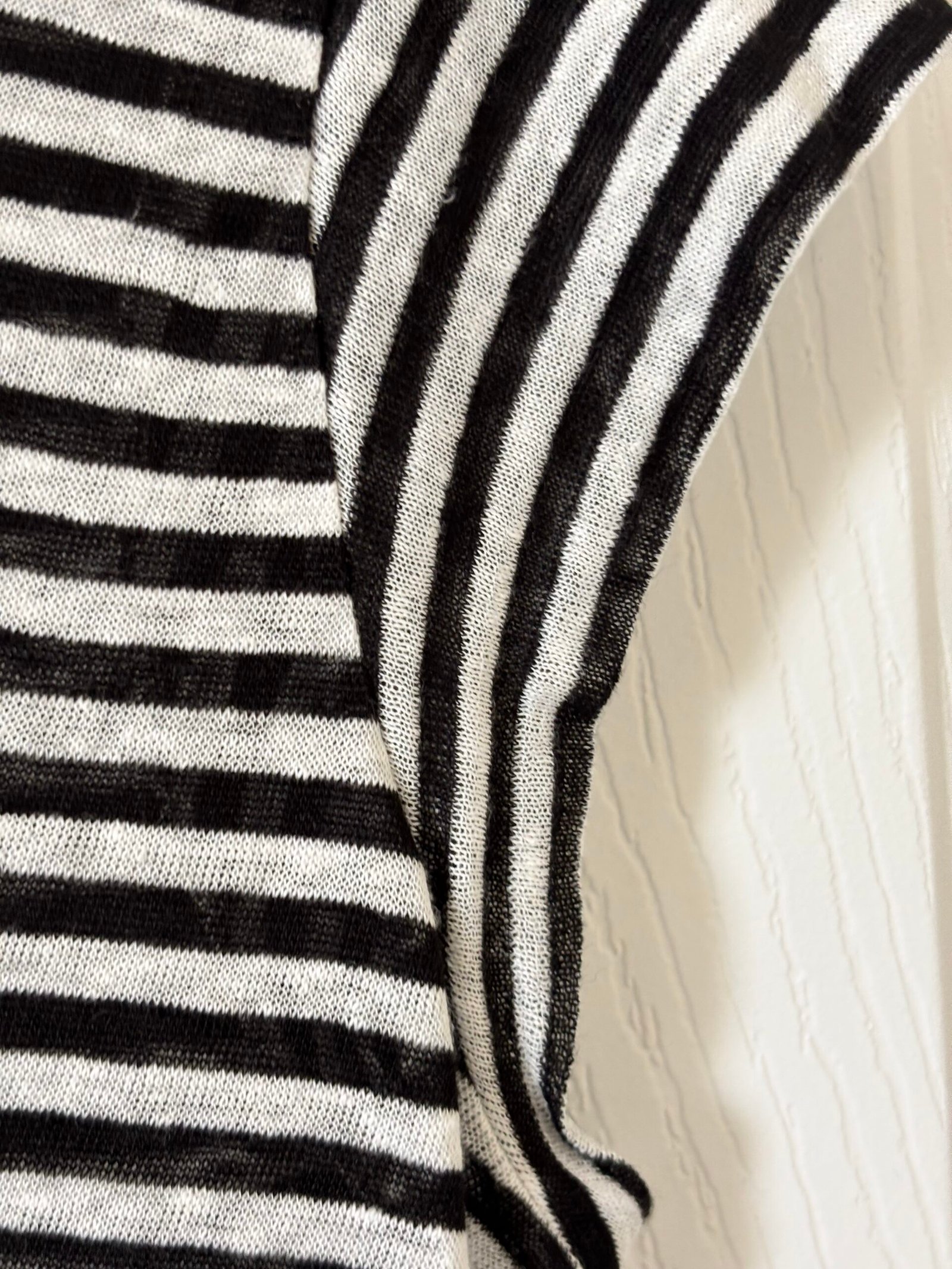 Joie women’s black-and-ivory striped top in size Small. - Image 3