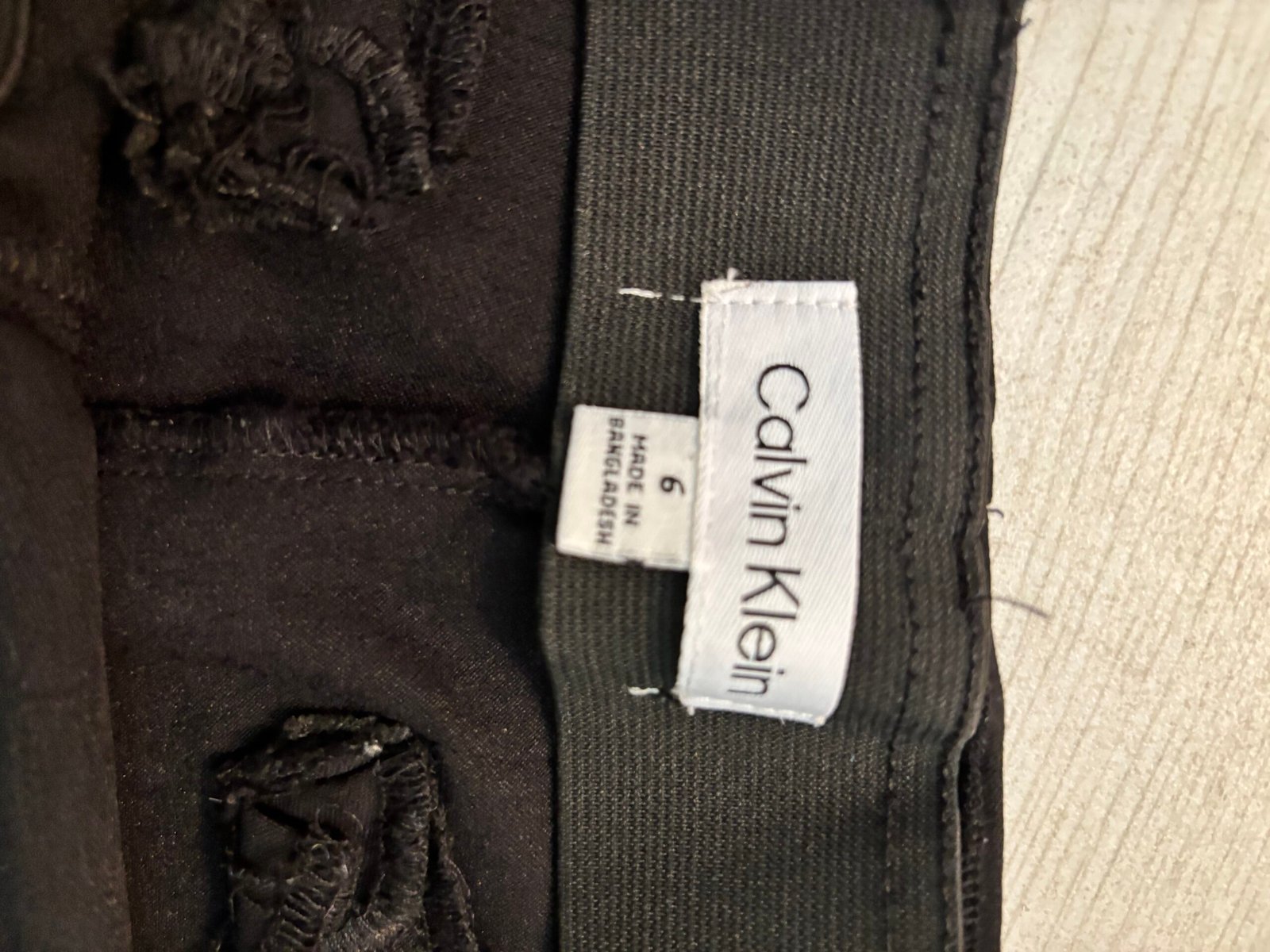 Calvin Klein Women’s Black Slim-Straight Dress Pants – Size 6 - Image 3