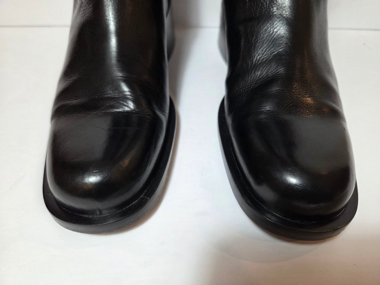 Joan Helpern Signature Women’s Size 7 Black Leather Knee High Boots Italy NWOB - Image 4