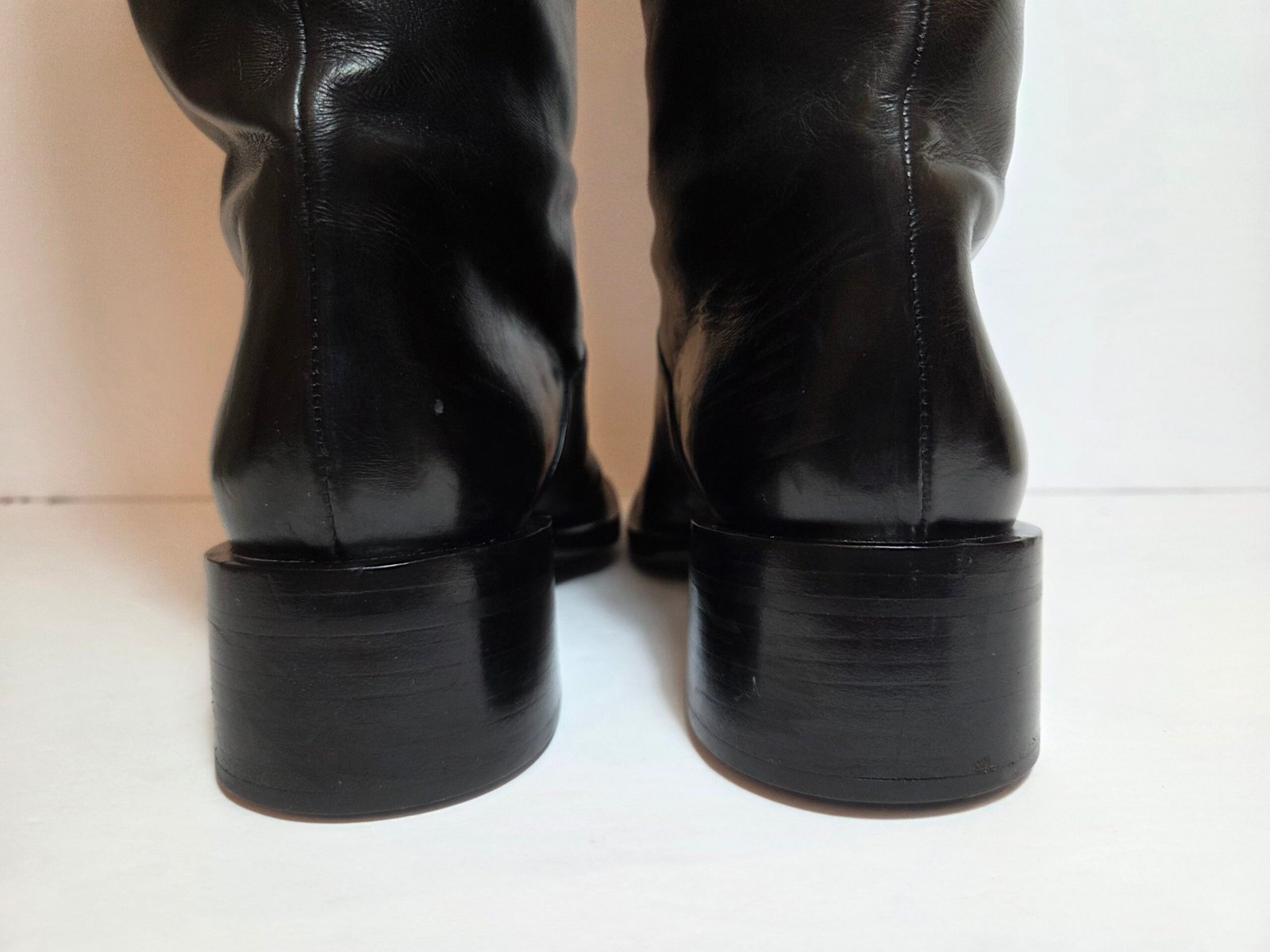 Joan Helpern Signature Women’s Size 7 Black Leather Knee High Boots Italy NWOB - Image 5